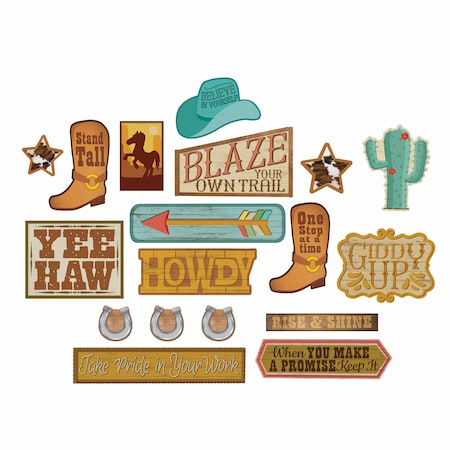 Eureka Wild Wild Classroom Gallery Wall Bulletin Board Set, 18-Piece Set 847851