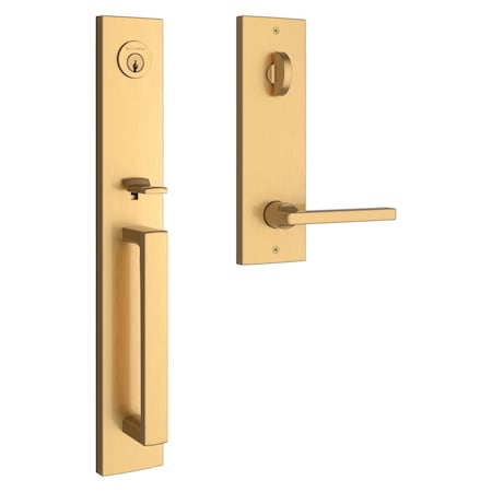 Baldwin Residential Handlesets Emergency Egress Reversible Lifetime Satin Brass EESANXSQUCQE044
