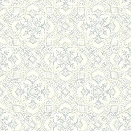 Chesapeake Marjoram Light Blue Floral Tile Wallpaper 4134-72516
