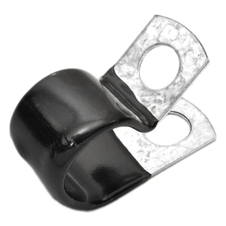 Zoro Select Cable Clamp, Steel, 1/4 in Bundle Dia., Black, 50 PK COV0509Z1