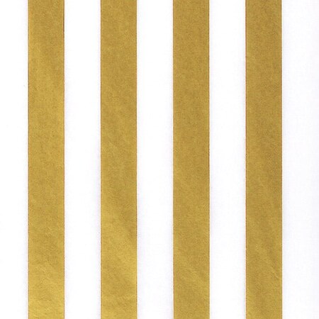 Nashville Wraps Gold Metallic Stripes Tissue Paper, 20x30, 240PK P347