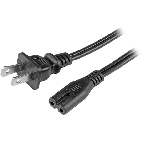 Startech.Com 6ft Laptop Power Cord NEMA 1-15P to IEC C7 AC Power Cord for Most Notebooks Power Brick - UL PXT101NB
