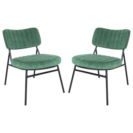 Leisuremod Marilane Velvet Accent Chair with Metal Frame, Turquoise, 2PK MA29BU2
