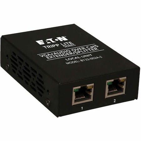 Tripp Lite VGA Audio over Cat5/Cat6 Extender Splitter Transmitter TAA 2Port B132-002A-2