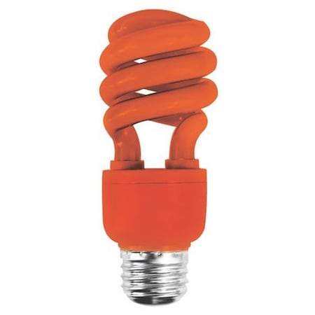 Visual Effects ORANGE CFL Bulb in Standard Edison USA Lamp Energy Saving V13OR