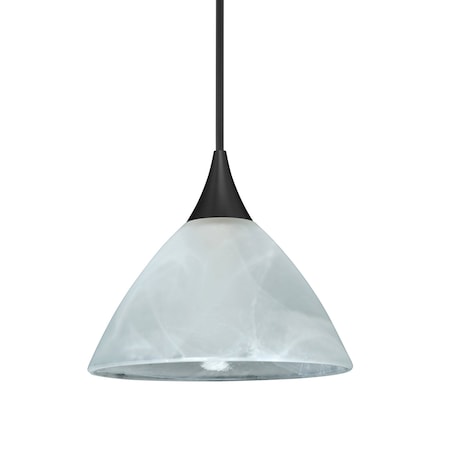 Besa Lighting Besa Domi Pendant, Marble, Black Finish, 1x 50W MAX GY6.35 Base 1XT-174352-BK