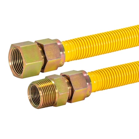 Eastman 3/4 in. FIP X 3/4 in. D MIP 24 in. Stainless Steel Gas Connector 40YE545524