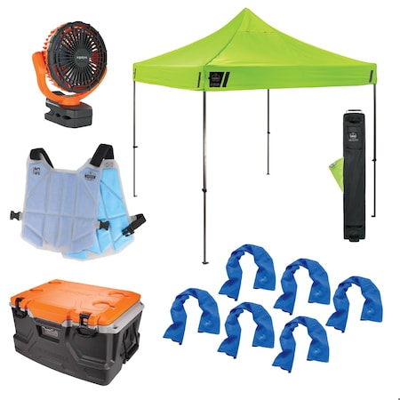 Ergodyne Kit Heat Stress Prevention and Recovery Station Kit 6672