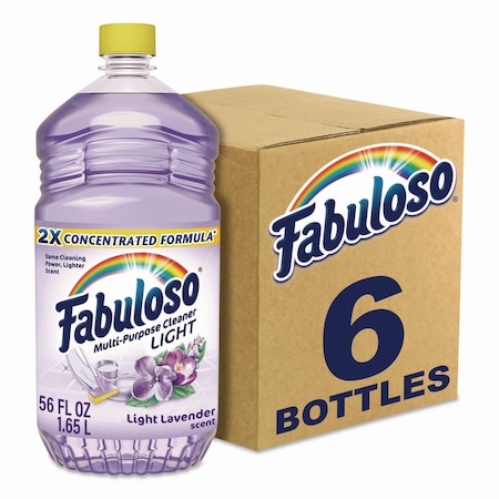Fabuloso Multi-Use Cleaner, Light Lavender Scent, 56 oz Bottle, 6PK 61045945