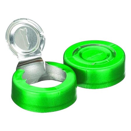 Wheaton Lab Bottle Caps, Green, 20 mm Dia, PK1000 224193-07