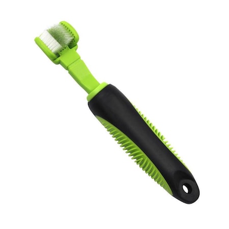 Petpurifiers Denta-Clean Dual-Sided Action Bristle Pet Tooth Brush, Green - One Size PE3169817