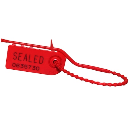 Non-Branded 8in Red Easy Remove Pull Tight Seals, 1000PK SE1019R