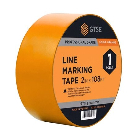 Gtse Orange Floor Line Marking Tape - 2in x 108ft (36 yards) LMT-500-ORA