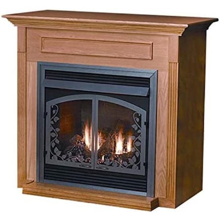 Empire Standard Cabinet Mantel with Base, Dark Oak EMF22DO