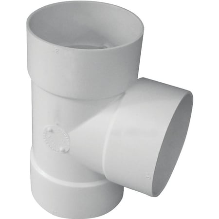 Canplas Sewer Pipe Tee, 3 in, Hub, PVC 414103BC