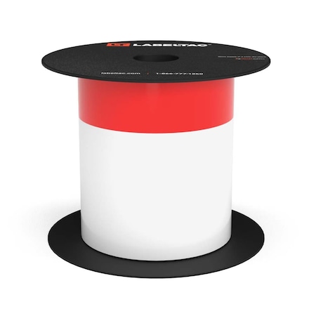 Labeltac LabelTac 4 and Pro Model Arc Flash Continuous Header Stock 4in x 75ft, 1.125in Header Stripe Red LT404AFC-1.125