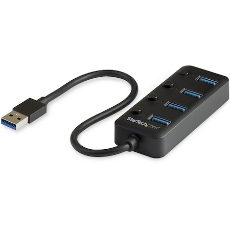 Startech.Com 4 Port USB 3.0 Hub - USB-A Port Switches HB30A4AIB