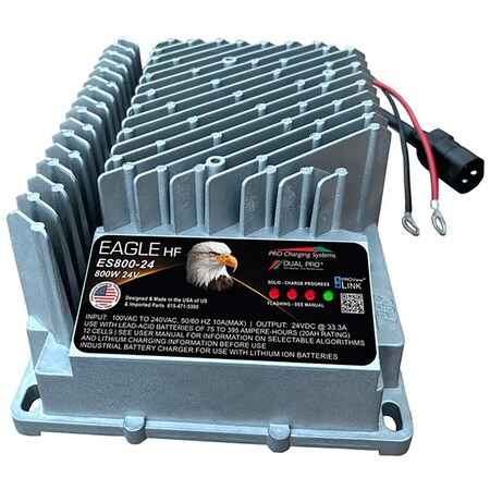 Dual Pro HF Eagle ES800 Series 24V Single Lithium Charger ES0800-24V003