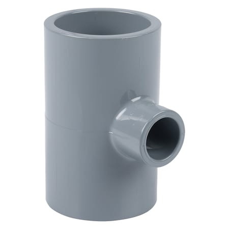 Zoro Select CPVC Reducing Tee, Schedule 80, 1-1/2" x 1-1/2" x 1/2" Pipe Size, Socket x Socket x Socket 9801-209