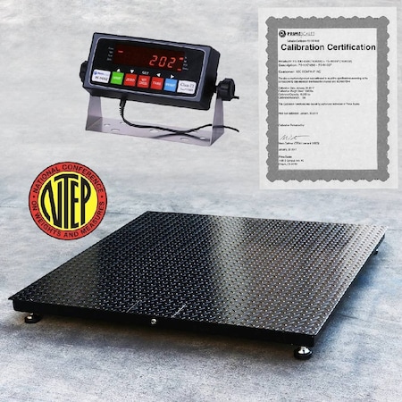 Prime Systems Pallet Scale 4x4 Heavy Duty 48x48 Floor Scale 5,000 lb NTEP with Cal-Certifica CS-2010-4X4-5K-NTEP