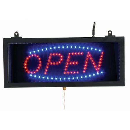 Aarco High Visibility LED ''OPEN'' Sign, Small Size 6 3/4''Hx16 1/8''W OPE02S