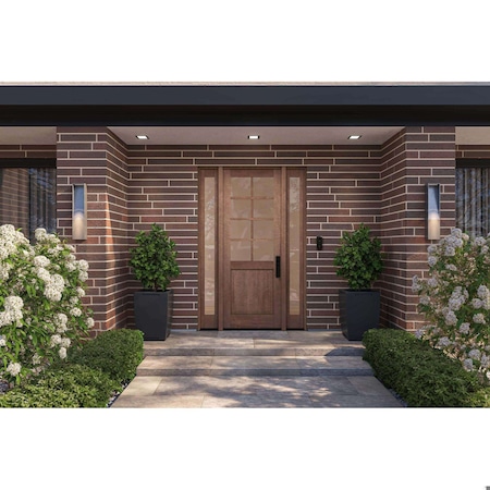 Doornmore G5008, 65.25" x 98" ( 36" Door + 2x12" Side) Right Hand, Mahogany SDL 8 Lite, 1/2 Lite Exterior Door G5008-SW-3696-G101-SL_1-2_RI