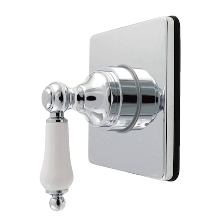 Kingston Brass Single-Handle Six-Way Diverter Valve with Square Trim Kit, Polished Chrome KS4041PL