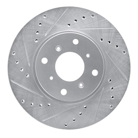 Dynamic Friction Co DFC Brake Rotor - Drilled and Slotted - Silver 631-59022L