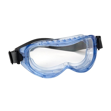 Bouton Optical Indirect Vent Goggle w/Light Blue Body, Clear Lens, Anti-Scratch/Anti-Fog Coating, Neoprene Strap 251-5300-400-RHB