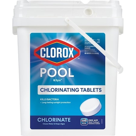 Clorox Clorox Pool & Spa Active99 22435CLX Chlorinating Tablet, Solid, Chlorine, 35 lb Bucket 22435CLX