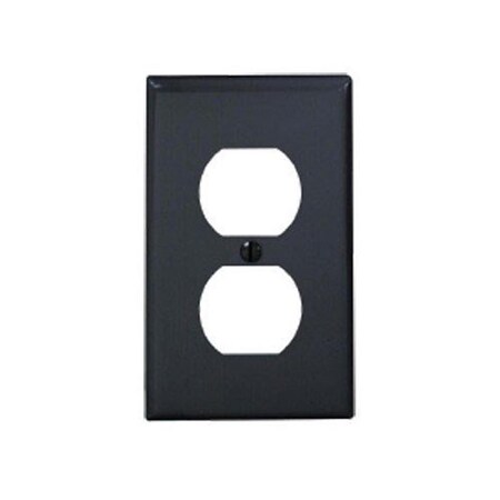 Pinpoint 1 gang Duplex Device Receptacle Wallplate, Black PI3544590