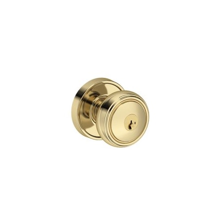 Baldwin Residential Door Knobs Keyed Entry Non-Lacquered Brass ENBRERRR031SMC