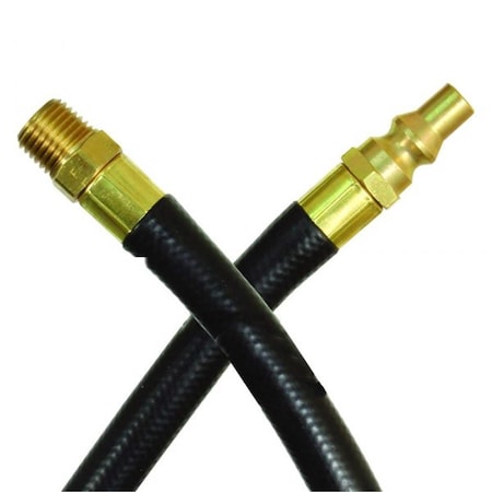 Powerhouse 60 in. LP Gas Hose - 0.25 in. Male Thread to 0.25 in. Quick Disconnect Male End PO2469099