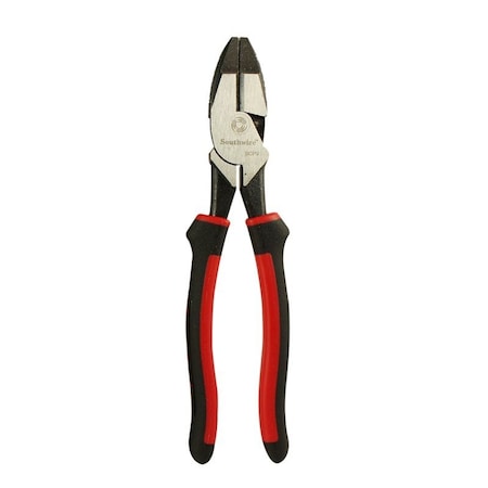 Southwire High-Leverage Side Cutting Plier, 9 in OAL, Black/Red Handle, Comfort Grip Handle SCP9