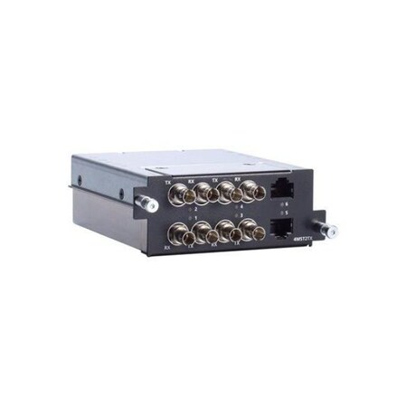 Moxa Fast Ethernet module with 4 multi-mode 100BaseFX ports with ST connectors, 2 RM-G4000-4MST2TX