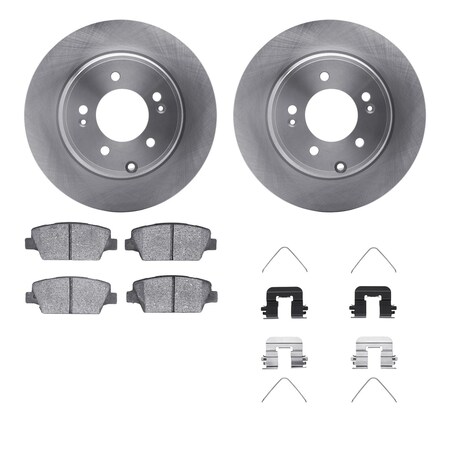 Dynamic Friction Co DFC Brake Rotor with 5000 Brake Pads and Hardware Kit 6512-21185