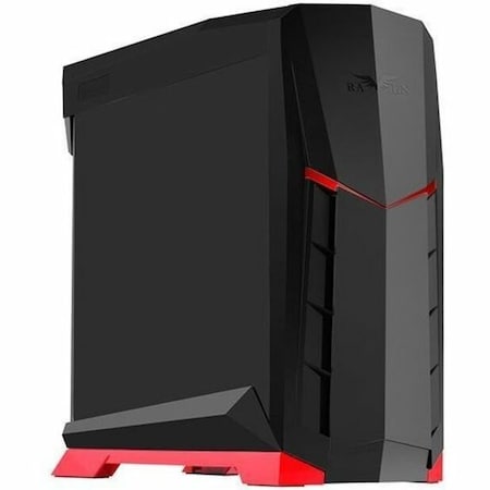 Silverstone Black with Red ATX Tower Case with 90 deg Plus Window RVX01BR-W