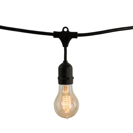 Bulbrite 48-foot String Light Kit with Nostalgic Loop Filament A19 Incandescent Light Bulbs 2200K 810004