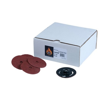 High Teck Products 3in Trim-Kut R-Style Disc, 36 Grit, Aluminum Oxide, Polymer Backing, 25PK 336TK