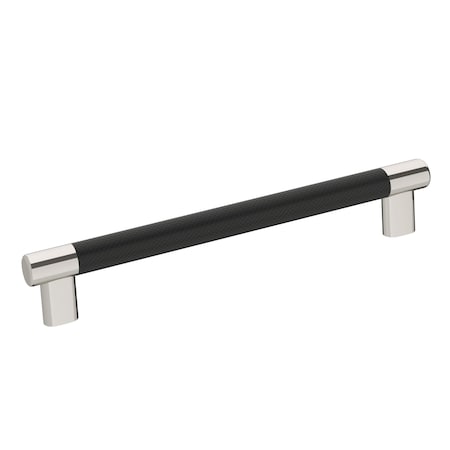 Amerock Esquire 8 in 203 mm Center-to-Center Polished Nickel/Black Bronze Cabinet Pull BP36562PNBBR