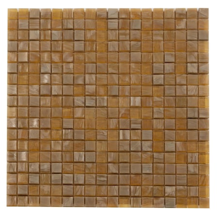 Apollo Tile Skosh 11.6inx11.6in Glossy Butter Beige Glass Mosaic Wall and Floor Tile 18.69 sqft/case, 20PK APLNB88BG318A