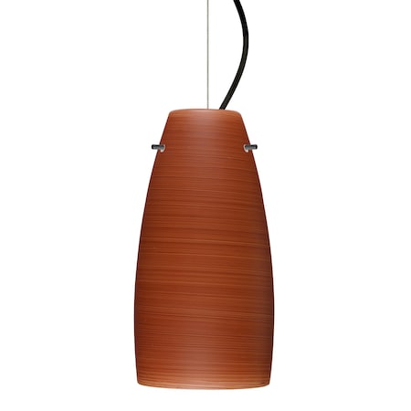 Besa Lighting Besa Tao 10 Pendant, Cherry, Black Finish, 1x 9W LED 1KX-1512CH-LED-BK
