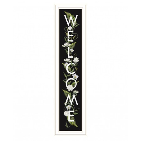 Homeroots Welcome Sign I 4 White Framed Print Wall Art 407668