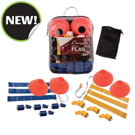 Champion Sports 10 x 8 x 2 in. Flag Football & Cone Set CH55856
