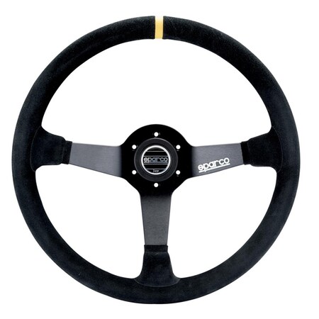Sparco 015R345MSN Suede R 345 Steering Wheel - Black SCO015R345MSN