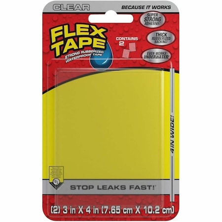 Flex Seal Flex Tape, 2 cu ft, Rubber Base, Clear, PK2 TFSCLRMINI