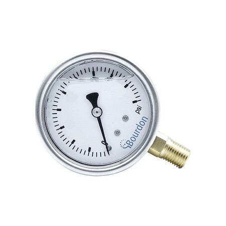 Bourdon Pressure Gauge, +/-1.00%, Metallic MAX5-D62.H37