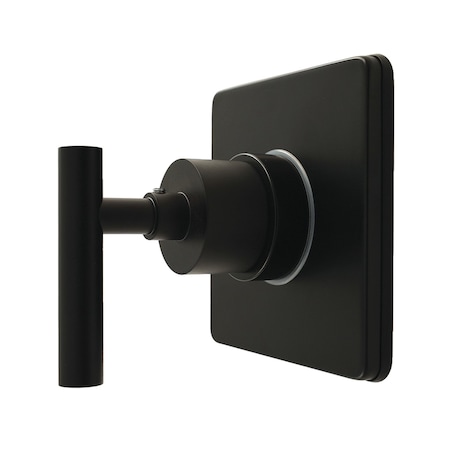 Kingston Brass Single-Handle Six-Way Diverter Valve with Square Trim Kit, Matte Black KS4040CML