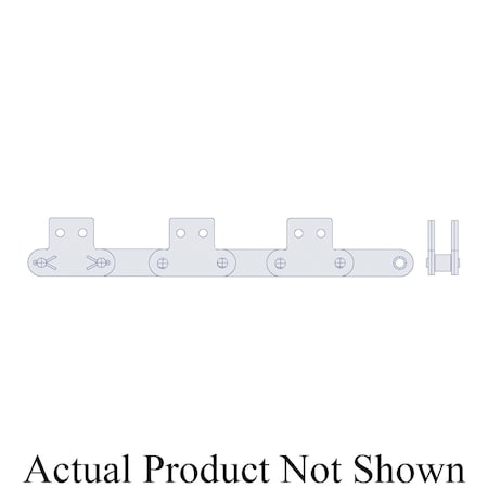 Hkk Chain HKK Double Pitch Riv Standard Conveyor w/SK-2 Att Every 2nd P on Pin Link, 1.5P, .469 Dia x .5 W DC060RSK2E2P
