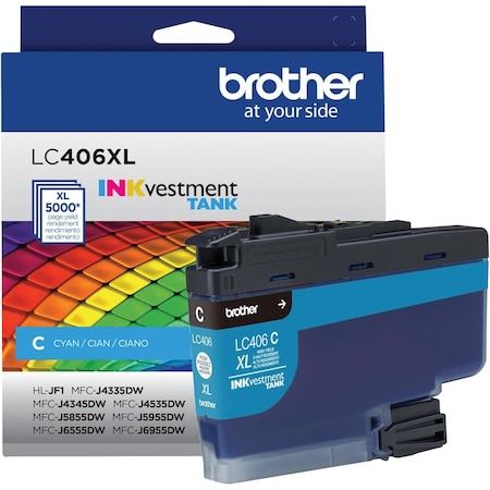 Brother High Yield Cyan Ink Cartridge LC406XLCS